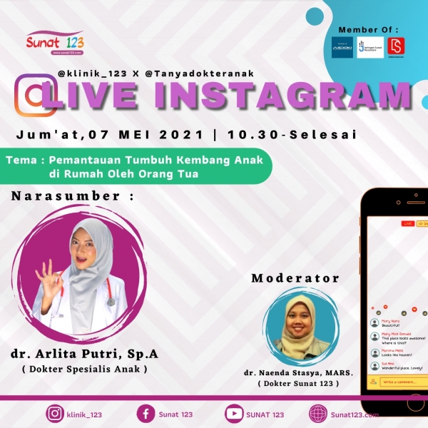 Sunat 123 - Live IG Pemantauan Tumbuh Kembang Anak di Rumah oleh Orang Tua